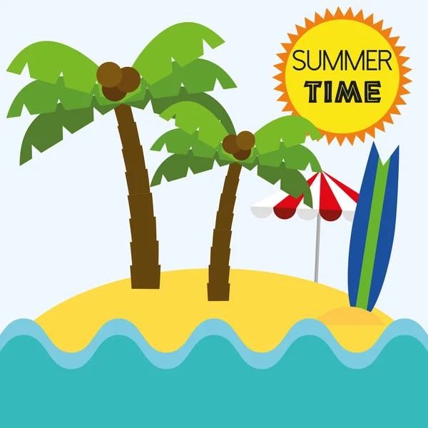 Illustratie grafische Vector zomer, reizen, vakantie — Stockvector