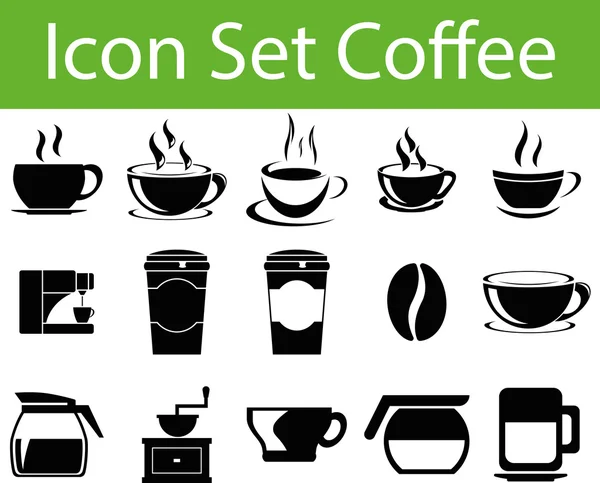 Icon Set koffie ik — Stockvector