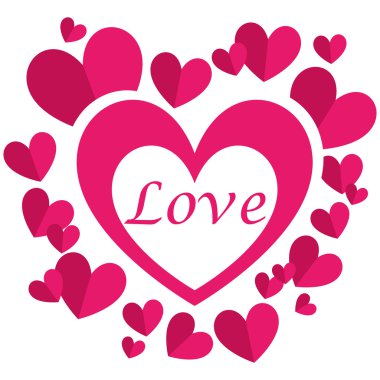 Illustration Vector Graphic Hearts, Love and Romantic