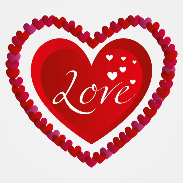 Illustration Vektorgrafik Herzen, Liebe und Romantik — Stockvektor