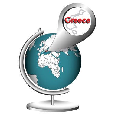 İllüstrasyon vektör grafik küre Yunanistan