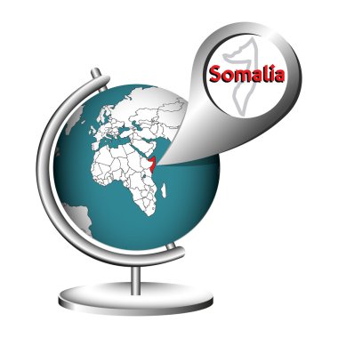 İllüstrasyon vektör grafik küre Somali