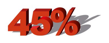 İllüstrasyon vektör grafik satış yüzde 45
