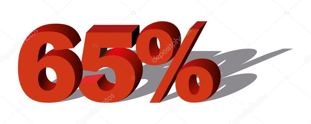 Illustration Vector Graphic Sale Percent 65
