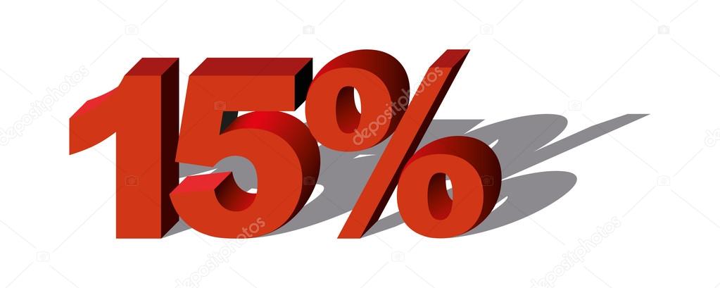 Illustration Vector Graphic Sale Percent 15