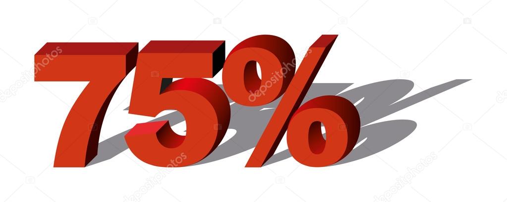 Illustration Vector Graphic Sale Percent 75