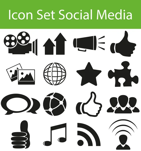 Conjunto de iconos Redes Sociales — Archivo Imágenes Vectoriales