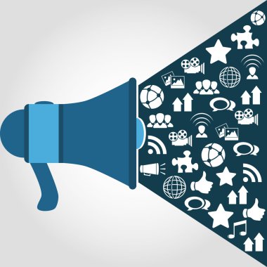 İllüstrasyon vektör grafik sosyal medya