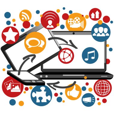 İllüstrasyon vektör grafik sosyal medya