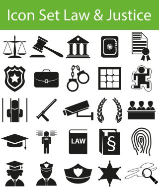 Icon Set hukuk ve adalet