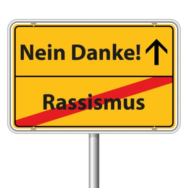 İllüstrasyon vektör grafik yol işareti ırkçılık