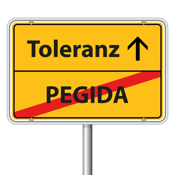 Illustration Vektor Grafik Verkehrszeichen Toleranz — Stockvektor