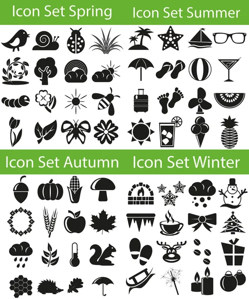Icon Set dört mevsim
