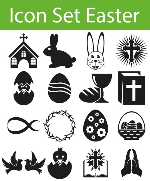 Icon Set Easter — Stock Vector