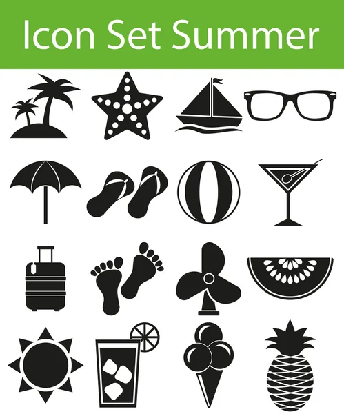 Conjunto de ícones Verão —  Vetores de Stock