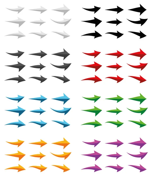 アイコン セットの図の矢印 — ストックベクタ
