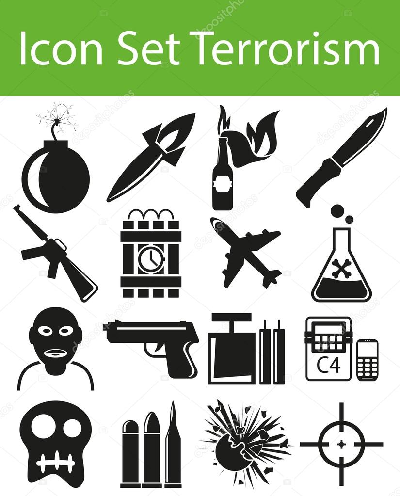 Icon Set Terrorism