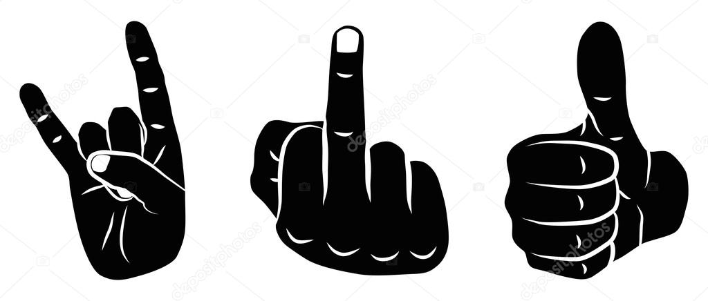 Icon Illustration Vector Graphic Fuck You for the creative use in graphic design