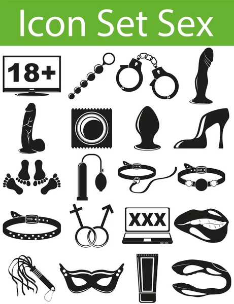 Icon Set Sex — Stock Vector