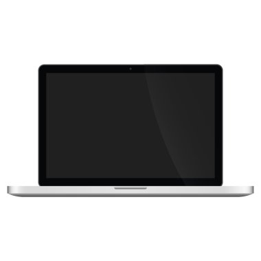 Örnek grafik vektör Laptop ile siyah ekran