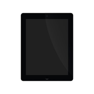 Örnek grafik vektör Tablet ile siyah ekran