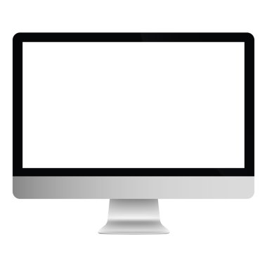 Örnek grafik vektör bilgisayar beyaz ekran ile