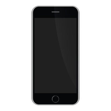 Örnek grafik vektör Smartphone ile siyah ekran
