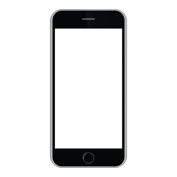 Illustration Grafik Vektor Smartphone weiß schwarzer Bildschirm — Stockvektor