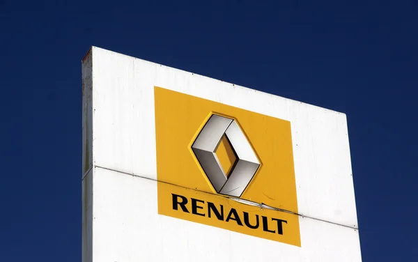 Renault coches firmar — Foto de Stock