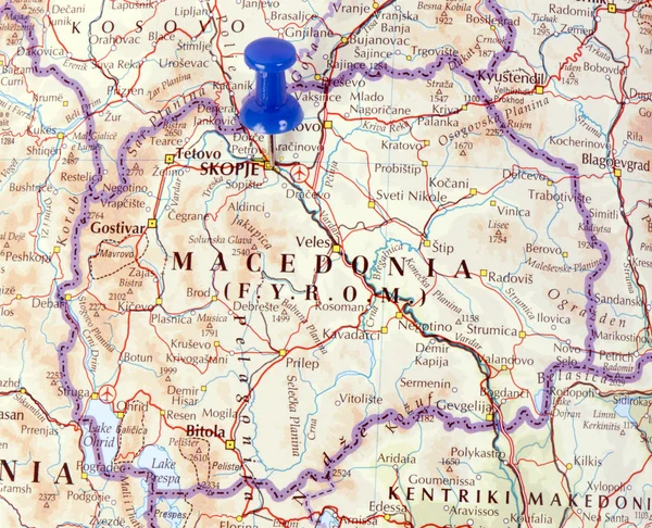 Mapa de malawiMakedonya Haritası — Stok fotoğraf