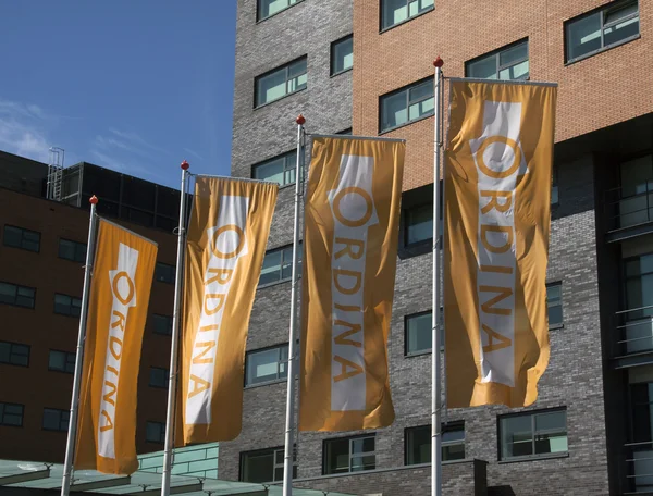 Flags in front of the Ordina headquarter — Stock Photo, Image