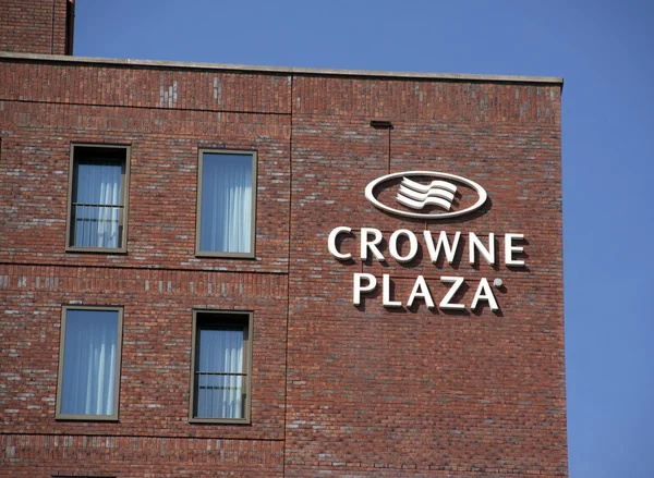 Letras de la plaza de la corona en una pared en Amsterdam — Foto de Stock