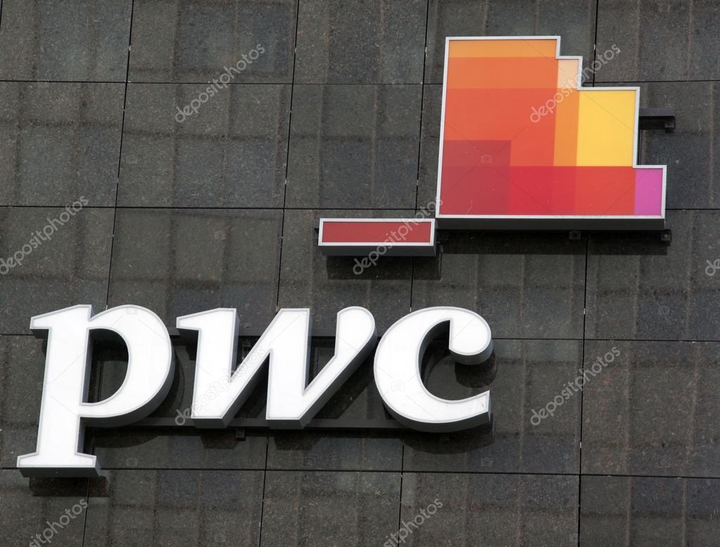 Amsterdam, Netherlands-august 26, 2016: letters pwc on a wall