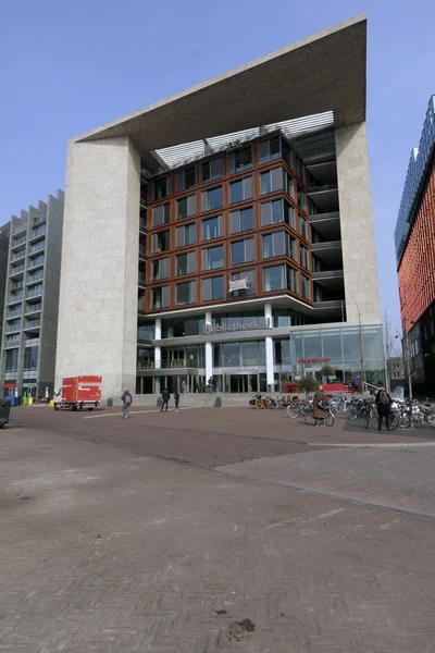 Public Library building in Amsterdam entrance — Stock Photo, Image