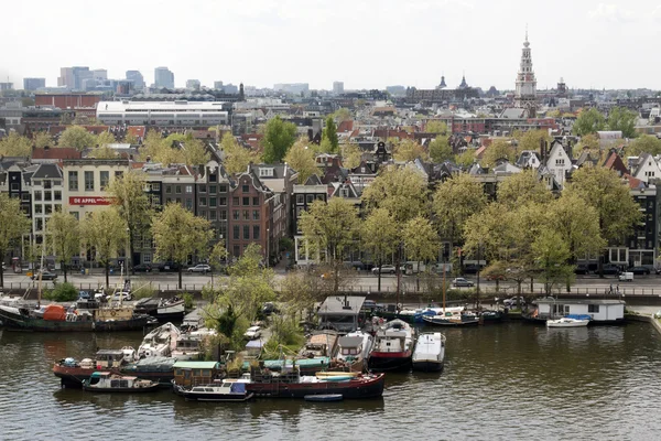 Vogelperspectief uitzicht over de stad van Amsterdam — Stockfoto