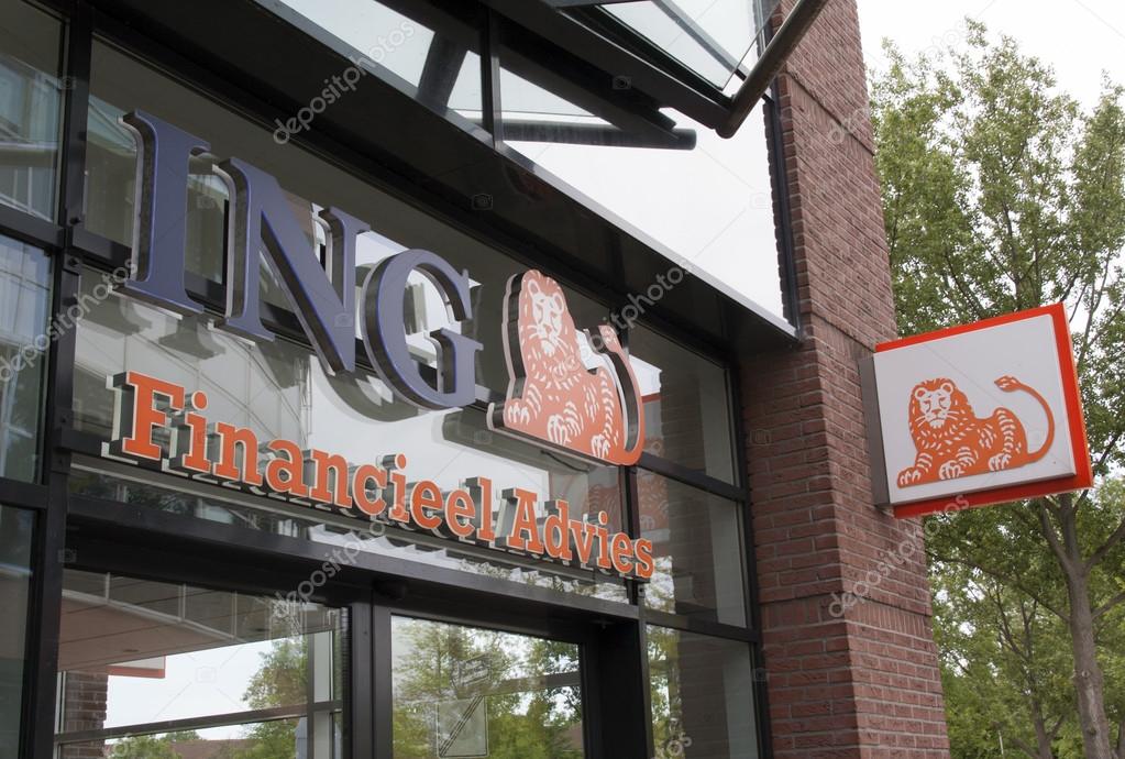 The Hague,netherlands-may 25, 2015: facade of a office of the ing in the hague netherland