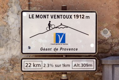 yol işaret bedoin mont ventoux için Fransa