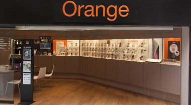 Orange is a global provider of mobile telephony  clipart