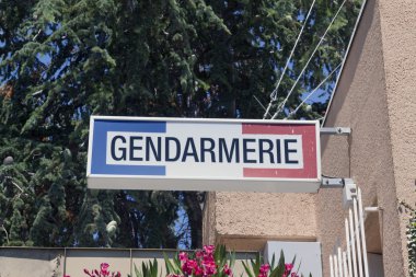Gendarmerie office  in the french city of avignon clipart