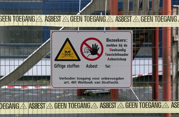 No access associated with pollution by asbestos — Stock Photo, Image