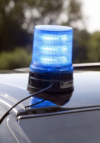 bir polis arabası ışık