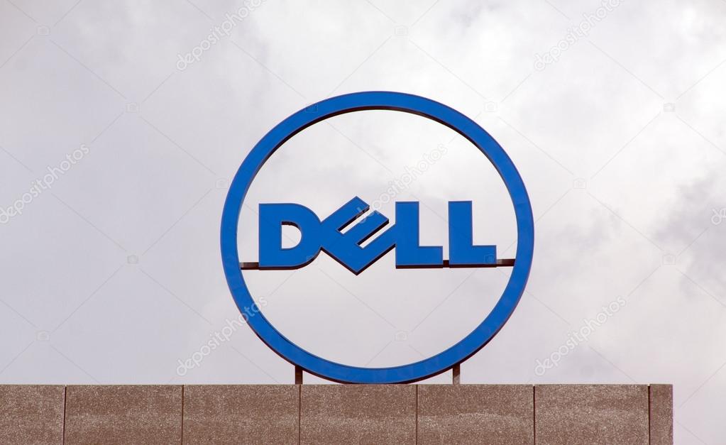 Amsterdam , Netherlands-august 19, 2015: Dell logo at the roof of the dell office in Amsterda