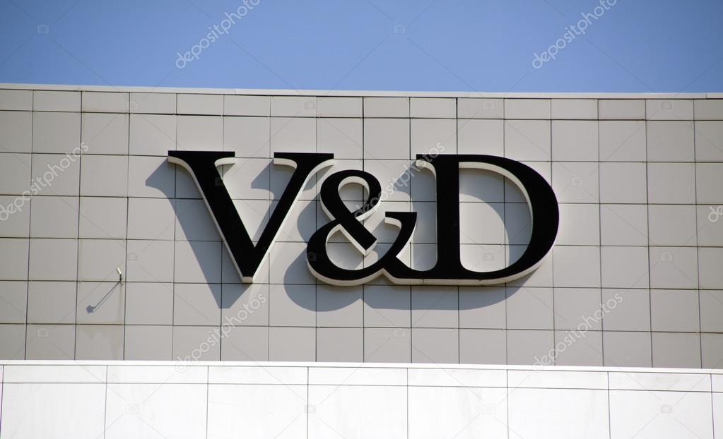 Amsterdam , Netherlands-august 30, 2015: vroom and dreesman logo at the headquarter in Amsterdam