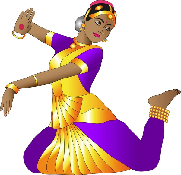 Dança indiana — Vetor de Stock