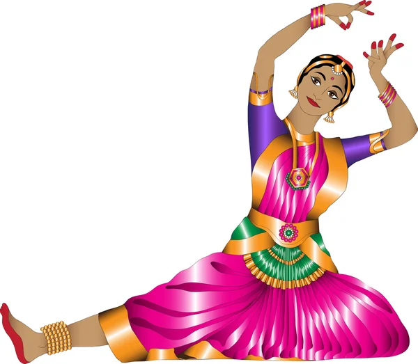 Bailarina india — Archivo Imágenes Vectoriales