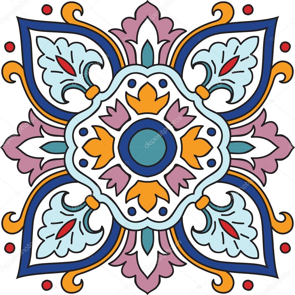 Beautiful seamless ornamental tile background Stock Vector Image by