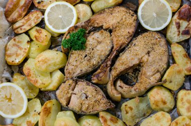 Kızarmış somon fileto 