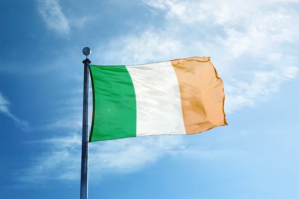 Flag of Ireland on the mast — Stock Photo, Image