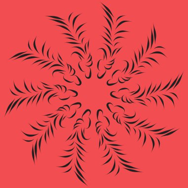 Siyah kırmızı bir arka plan üzerinde bırakır