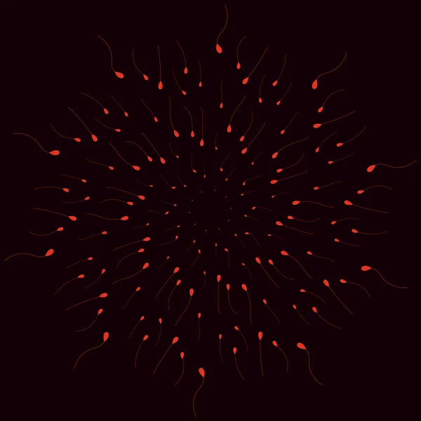Piros léggömbök egy fekete háttér-01 — Stock Vector